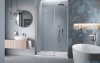 Radaway Nes Brushed Nickel DWSB drzwi wnękowe 110cm W1 lewe szczotkowany nikiel szkło przejrzyste 10044850-91-01L/10045250-01-01